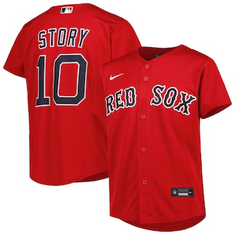 youth nike trevor story red boston red sox alternate replica